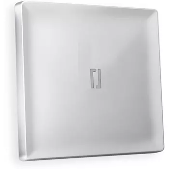 Лицевая панель Ambrella Volt ALFA (Серебро глянец) для 1-клавишных выключателей с подсветкой QUANT AP4020