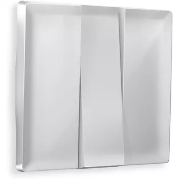 Лицевая панель Ambrella Volt ALFA (Серебро глянец) для 3-клавишных выключателей QUANT AP4050