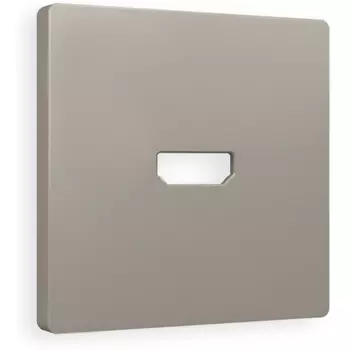 Лицевая панель Ambrella Volt ALFA (Серо-бежевый матовый) для HDMI розетки QUANT AP3740