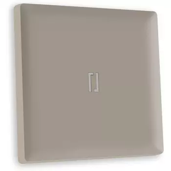 Лицевая панель Ambrella Volt ALFA (Серо-бежевый матовый) для 1-кл выключателей с подсветкой QUANT AP3620