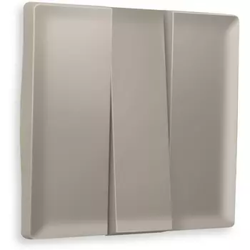 Лицевая панель Ambrella Volt ALFA (Серо-бежевый матовый) для 3-кл выключателей QUANT AP3650