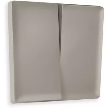 Лицевая панель Ambrella Volt ALFA (Серо-бежевый матовый) для 2-кл выключателей QUANT AP3630