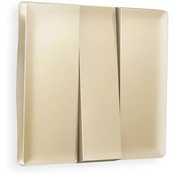 Лицевая панель Ambrella Volt ALFA (Шампань) для 3-клавишных выключателей QUANT AP6050