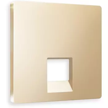 Лицевая панель Ambrella Volt ALFA (Шампань) для компьютерной/телефонной розетки RJ-45/RJ-11 QUANT AP6120