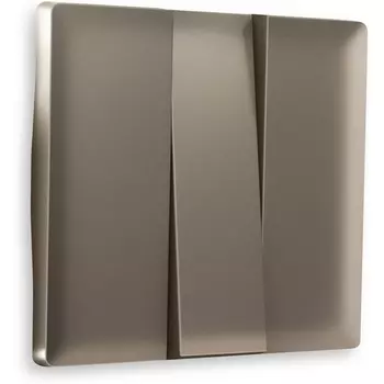 Лицевая панель Ambrella Volt ALFA (Темная бронза матовый) для 3-клавишных выключателей QUANT AP6350