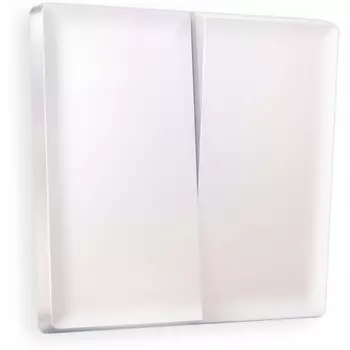 Лицевая панель Ambrella Volt ALFA (Жемчуг) для 2-клавишных выключателей QUANT AP2030