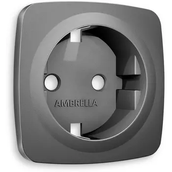 Лицевая панель Ambrella Volt OMEGA (Антрацит серый) для электрической розетки с заземлением QUANT OP6560