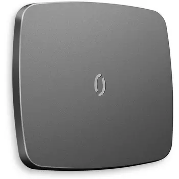 Лицевая панель Ambrella Volt OMEGA (Антрацит серый) для 1-клавишных выключателей с подсветкой QUANT OP6520