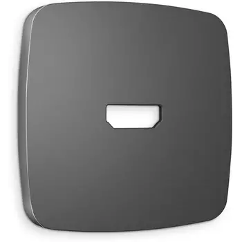 Лицевая панель Ambrella Volt OMEGA (Антрацит серый) для HDMI розетки QUANT OP6640