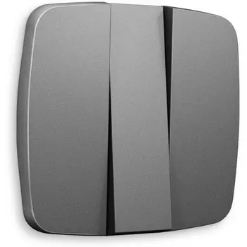 Лицевая панель Ambrella Volt OMEGA (Антрацит серый) для 3-клавишных выключателей QUANT OP6550