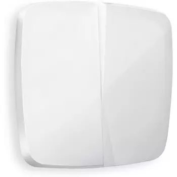 Лицевая панель Ambrella Volt OMEGA (Белый глянец) для 2-клавишных выключателей QUANT OP1030