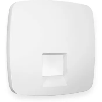 Лицевая панель Ambrella Volt OMEGA (Белый матовый) для компьютерной/телефонной розетки RJ-45/RJ-11 QUANT OP1320