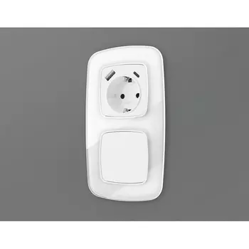 Лицевая панель Ambrella Volt OMEGA (Белый матовый) заглушка для суппорта QUANT OP1360