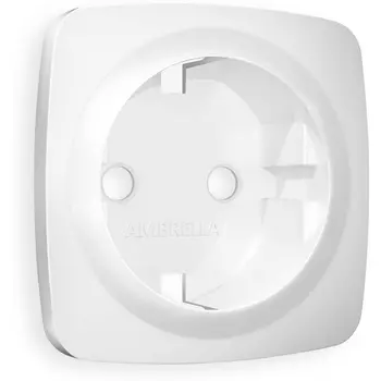 Лицевая панель Ambrella Volt OMEGA (Белый матовый) для электрической розетки с/з QUANT OP1260