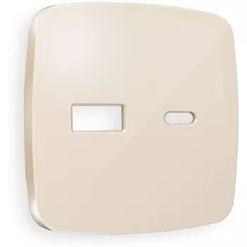 Лицевая панель Ambrella Volt OMEGA (Бежевый глянец) для розетки 2USB тип A+C QUANT OP3110