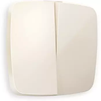 Лицевая панель Ambrella Volt OMEGA (Бежевый глянец) для 2-клавишных выключателей QUANT OP3030