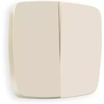 Лицевая панель Ambrella Volt OMEGA (Бежевый матовый) для 2-кл выключателей QUANT OP3230