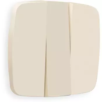 Лицевая панель Ambrella Volt OMEGA (Бежевый матовый) для 3-кл выключателей QUANT OP3250