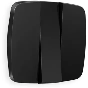 Лицевая панель Ambrella Volt OMEGA (Черный матовый) для 3-клавишных выключателей QUANT OP8050