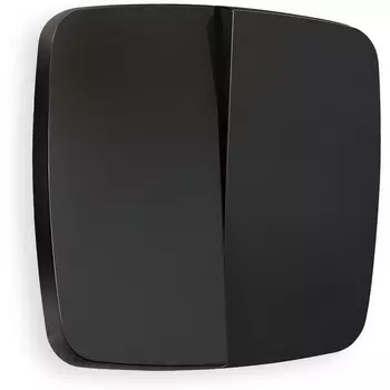 Лицевая панель Ambrella Volt OMEGA (Черный матовый) для 2-клавишных выключателей QUANT OP8030