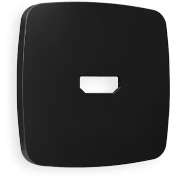 Лицевая панель Ambrella Volt OMEGA (Черный матовый) для HDMI розетки QUANT OP8140