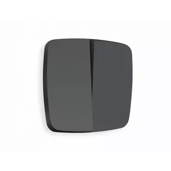 Лицевая панель Ambrella Volt OMEGA (Графит Мягкое касание) для 2-клавишных выключателей QUANT OP9030