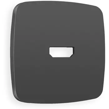 Лицевая панель Ambrella Volt OMEGA (Графит Мягкое касание) для HDMI розетки QUANT OP9140