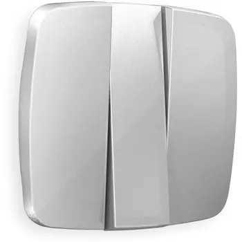 Лицевая панель Ambrella Volt OMEGA (Серебро глянец) для 3-клавишных выключателей QUANT OP4050