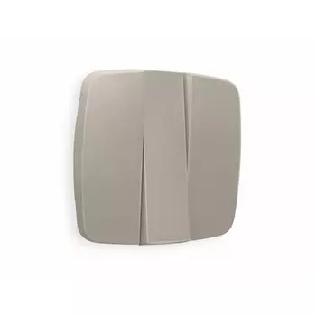 Лицевая панель Ambrella Volt OMEGA (Серо-бежевый матовый) для 3-кл выключателей QUANT OP3650