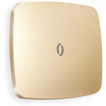 Лицевая панель Ambrella Volt OMEGA (Шампань) для 1-клавишных выключателей с подсветкой QUANT OP6020