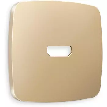 Лицевая панель Ambrella Volt OMEGA (Шампань) для HDMI розетки QUANT OP6140