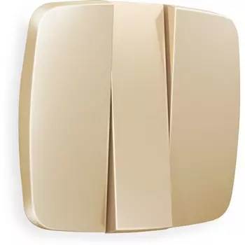 Лицевая панель Ambrella Volt OMEGA (Шампань) для 3-клавишных выключателей QUANT OP6050