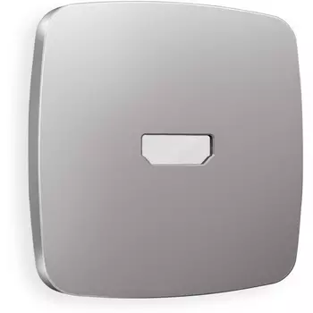 Лицевая панель Ambrella Volt OMEGA (Сталь матовый) для HDMI розетки QUANT OP5140