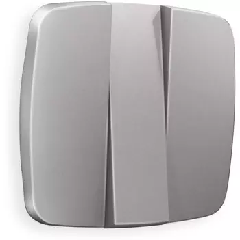 Лицевая панель Ambrella Volt OMEGA (Сталь матовый) для 3-клавишных выключателей QUANT OP5050