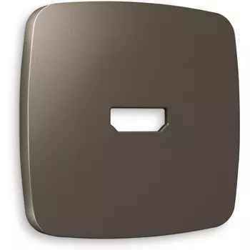Лицевая панель Ambrella Volt OMEGA (Темная бронза матовый) для HDMI розетки QUANT OP6440