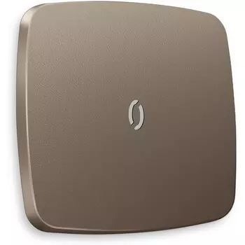 Лицевая панель Ambrella Volt OMEGA (Темная бронза матовый) для 1-клавишных выключателей с подсветкой QUANT OP6320