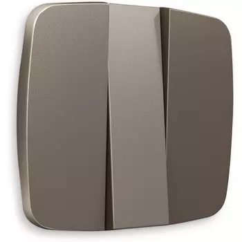 Лицевая панель Ambrella Volt OMEGA (Темная бронза матовый) для 3-клавишных выключателей QUANT OP6350