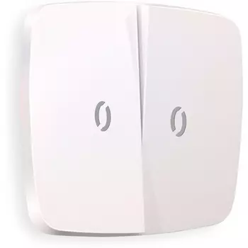 Лицевая панель Ambrella Volt OMEGA (Жемчуг) для 2-клавишных выключателей с подсветкой QUANT OP2040