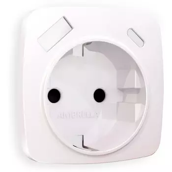 Лицевая панель Ambrella Volt OMEGA (Жемчуг) для электрической розетки с заземлением со шторками 2USB A+C QUANT OP2100