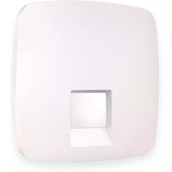 Лицевая панель Ambrella Volt OMEGA (Жемчуг) для компьютерной/телефонной розетки RJ-45/RJ-11 QUANT OP2120