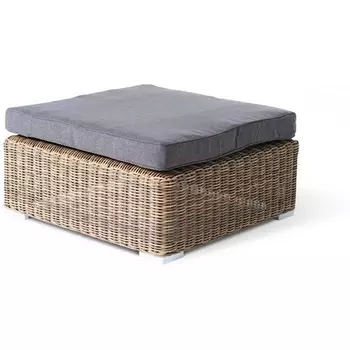 "Лунго" плетеная оттоманка с подушкой, цвет соломенный 4SIS арт.00-00000040