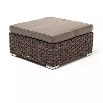 "Лунго" плетеная оттоманка с подушкой (гиацинт), цвет коричневый 4SIS арт.УТ-00005264