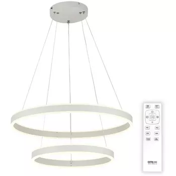 Люстра с пультом подвесная LED Citilux Дуэт CL719640 кольцо