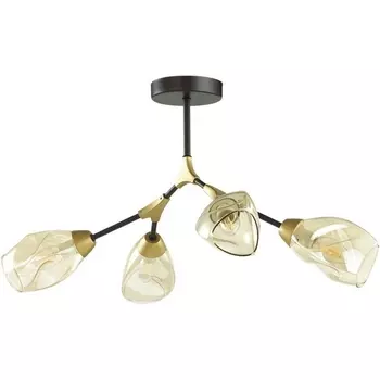 Люстра потолочная черный, золотой E14 4*40W Lumion FAWN 5208/4C