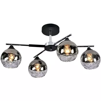 Люстра потолочная на штанге E27*60W Black/Chrome Escada Carom 693/4P