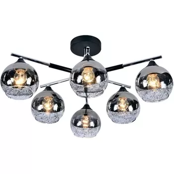 Люстра потолочная на штанге E27*60W Black/Chrome Escada Carom 693/6P