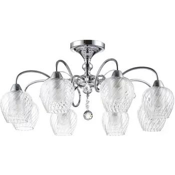 Люстра с подвесками из хрусталя Freya Nora FR2663-PL-08-CH