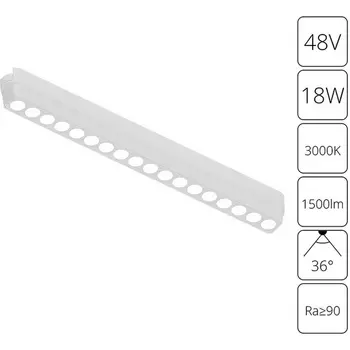 Магнитный трековый светильник LED 48V Arte Lamp Rapid A1169PL-1WH