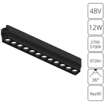 Магнитный трековый светильник LED 48V Arte Lamp Rapid A2954PL-1BK (Умный дом, Алиса)