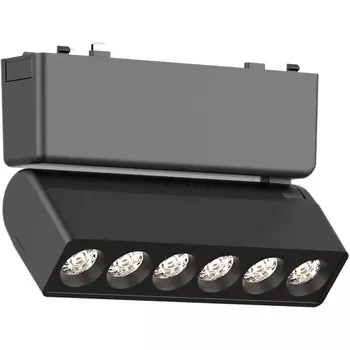 Магнитный трековый светильник ST Luce Skyflat ST675.436.06 черный LED 1*6W 48V